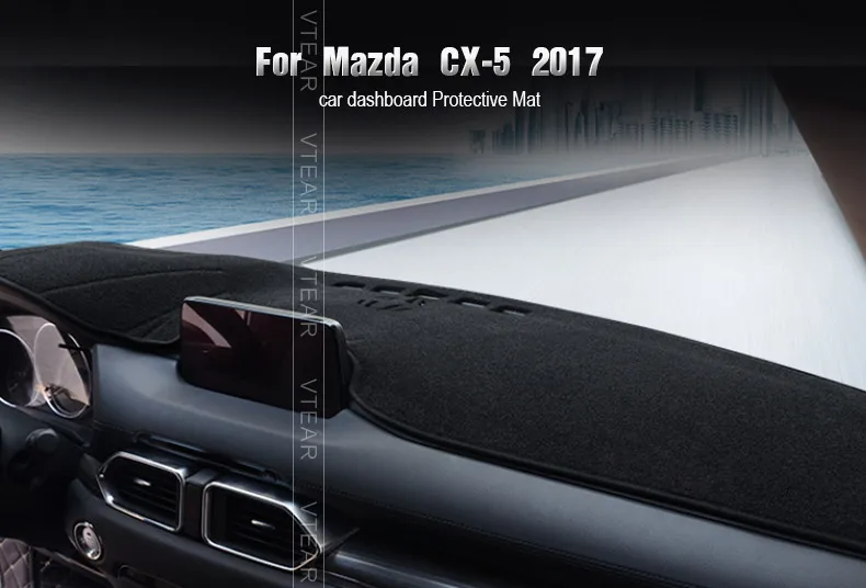 Vtear для Mazda CX-5 CX5 аксессуары приборной панели автомобиля Избегайте светильник pad Инструмент платформа протектор коврики покрытие ковры отделка