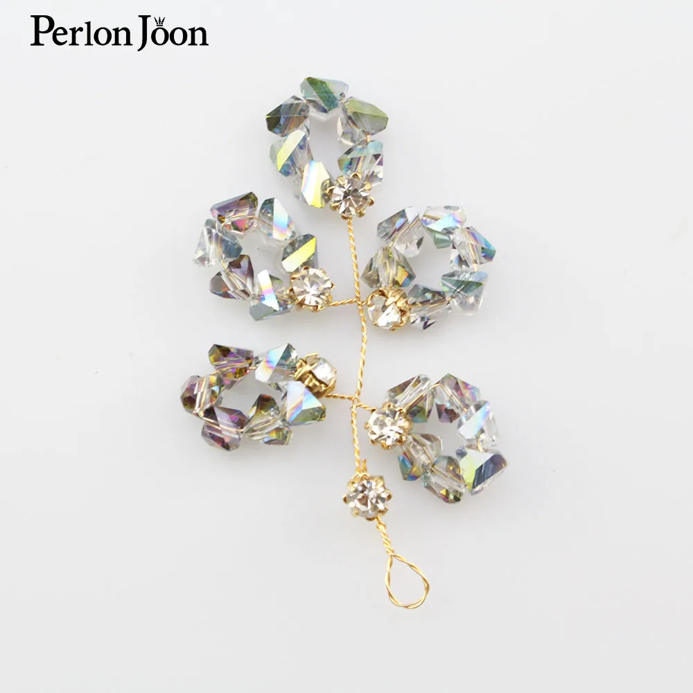 5PCS Crystal beaded handmade diy jewelry accessories fashion hair bow earrings brooch making SJ005 | Дом и сад