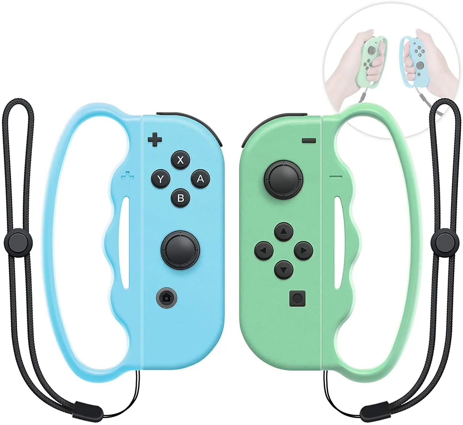 

Fitness Boxing Hand Grips for Nintendo Switch NS JoyCon, Fit Boxing Clasp Accessories Left/Right Gaming Handle Holder W/ Strap