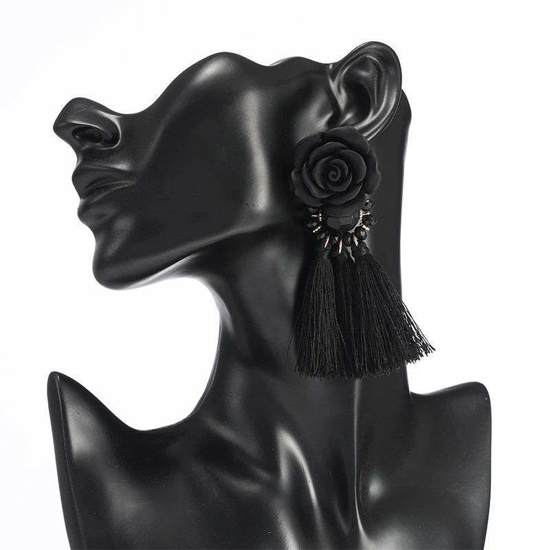 Женские Висячие серьги JOUVAL высококачественные с кисточками модные цветком