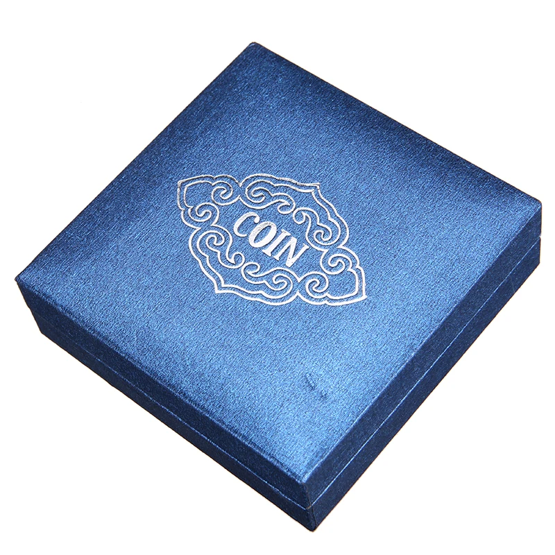 Роскошная коробка для презентаций медалей чехол демонстрации одной монеты с