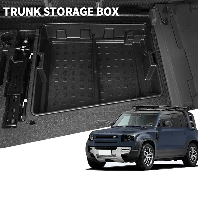 Дешево Автомобильный подлокотник из АБС-пластика, ящик для хранения, органайзер для багажника для Land Rover Defender 2020-2021, аксессуары