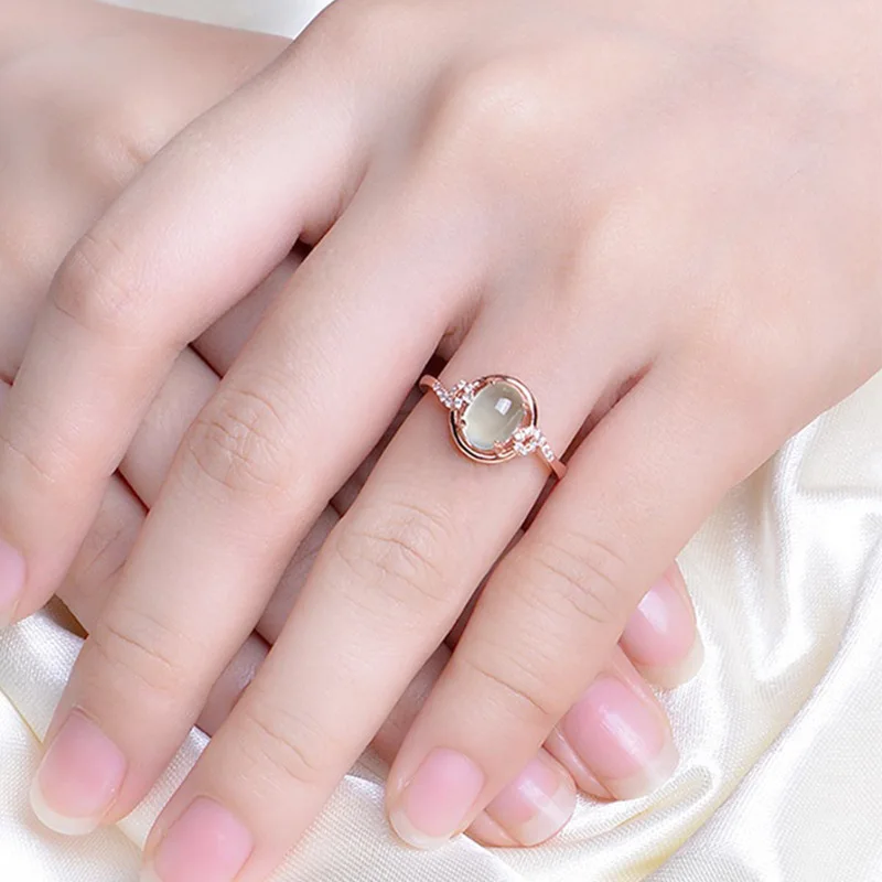 Four-Jaw Hibiscus Stone Powder Ring sen xi Grape Emerald Alive to Send His Girlfriend Gifts | Украшения и аксессуары