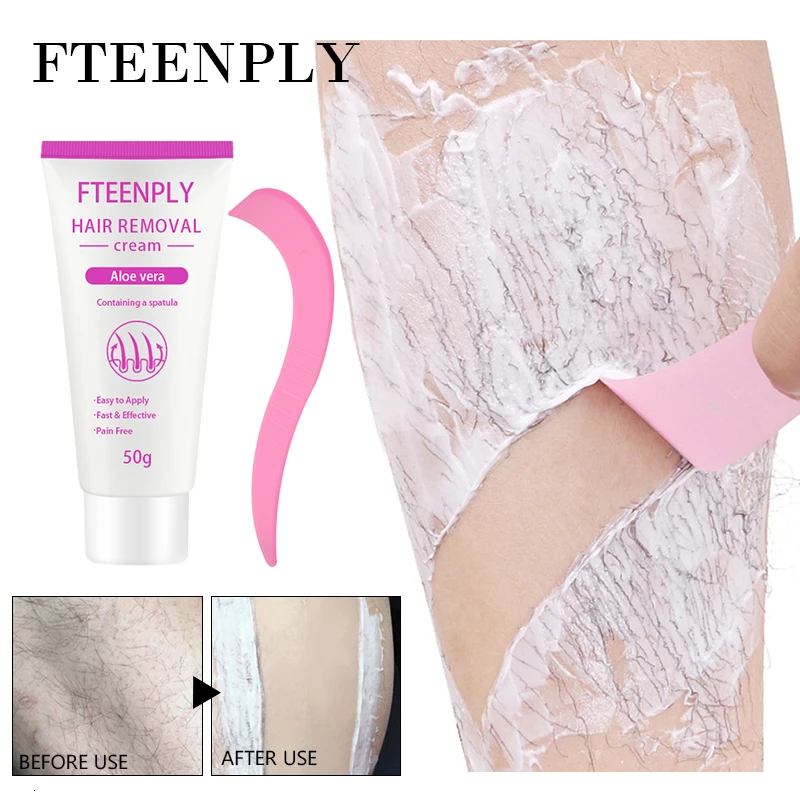 

Крем для удаления волос FTEENPLY с алоэ вера, безболезненный нежный крем для удаления волос, подмышек, ног, тела, Депиляционный Крем для удаления...