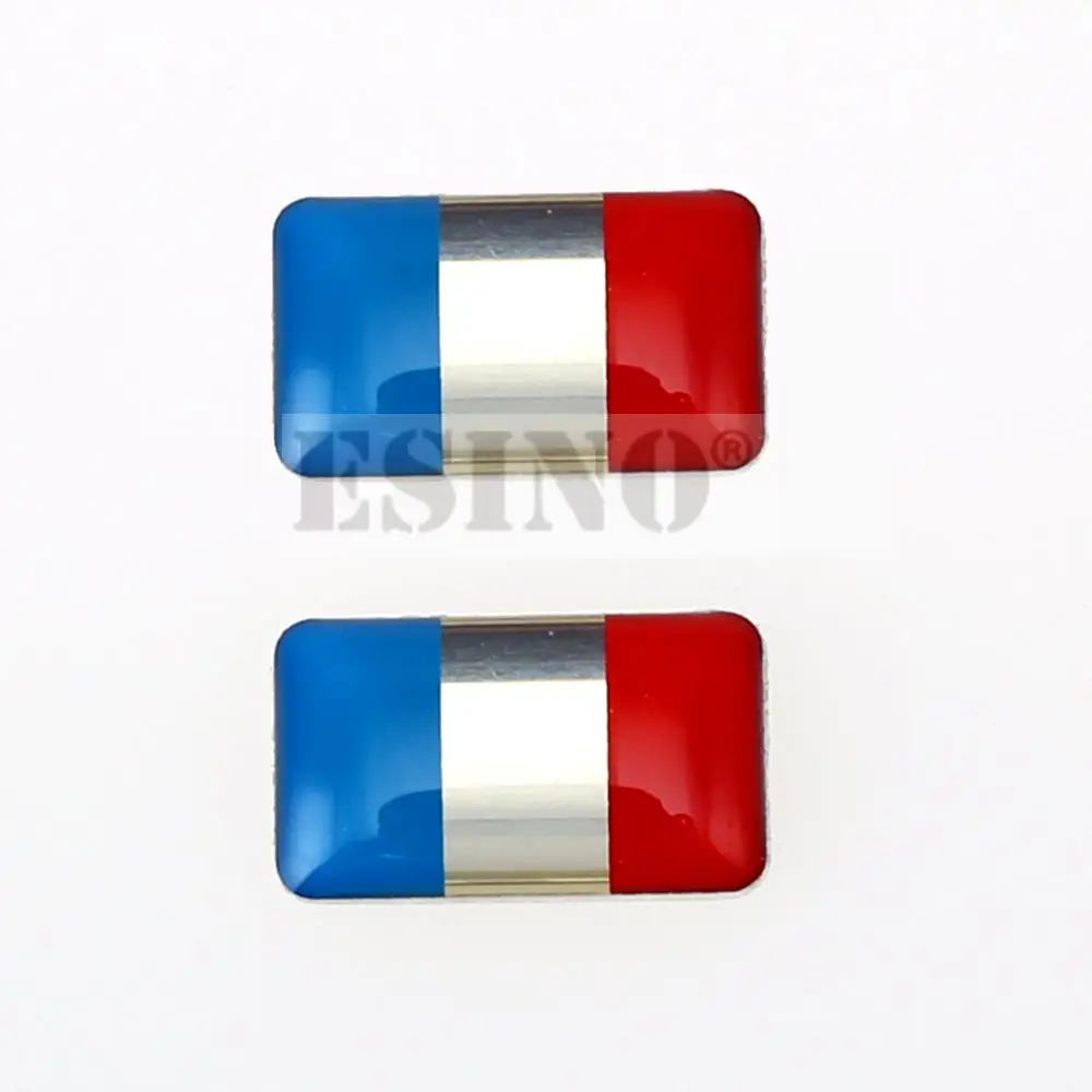 

200 x New 3D Car Styling Aluminum Glue Badges Car Metal Sticker Aluminium Adhesive Emblems Custom Motor Decal for France Flag