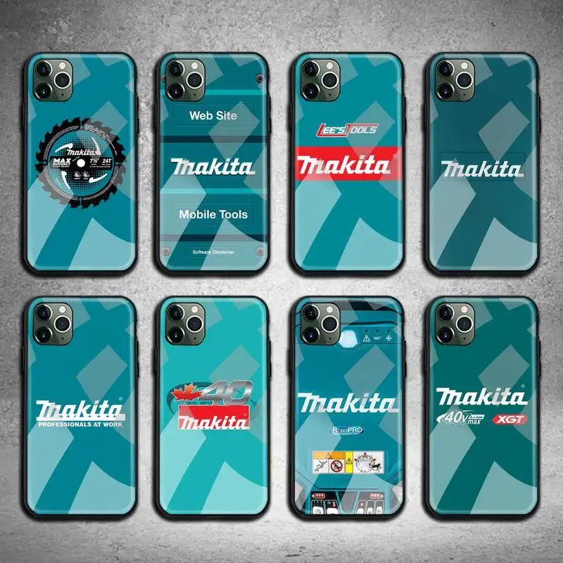 

Toolbox Makita Phone Case Tempered Glass For iPhone 12 pro max mini 11 Pro XR XS MAX 8 X 7 6S 6 Plus SE 2020 case