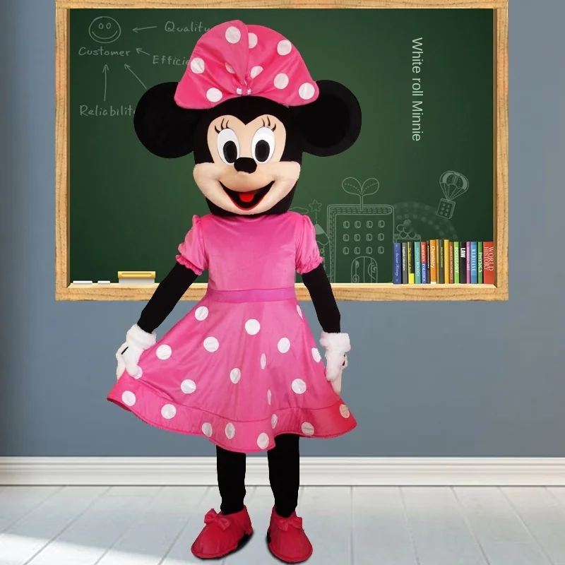 

Mickey Mouse cartoon doll costume Mickey Minnie walking performance props doll clothes animation head man walk through doll prop