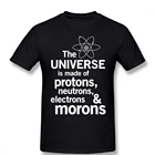 Футболка с принтом Вселенная сделана из протонов, нейтронов, электронов и моонов