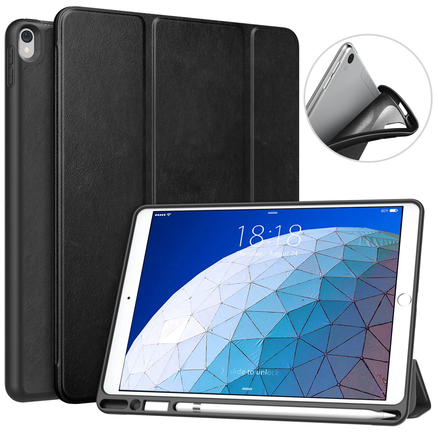 Чехол MoKo для нового iPad Air (3 го поколения) 10 5 дюйма 2019 Pro 2017 с держателем карандашей