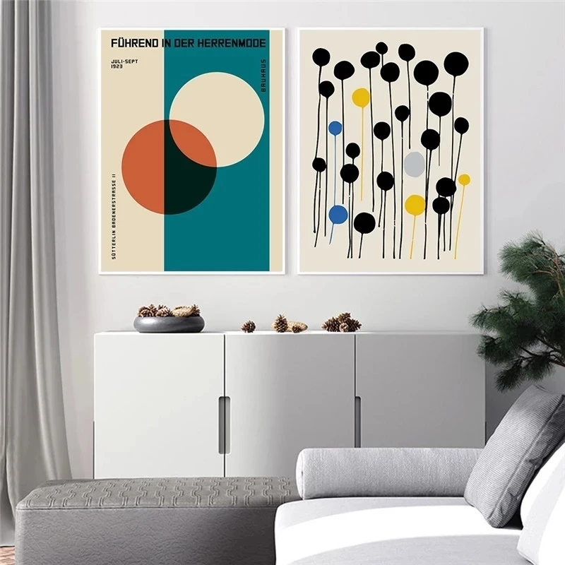 

Multicolor Canvas Painting Geometric Round Line Wall Art Posters Prints Picture Modern For Living Room Home Decor No Framework
