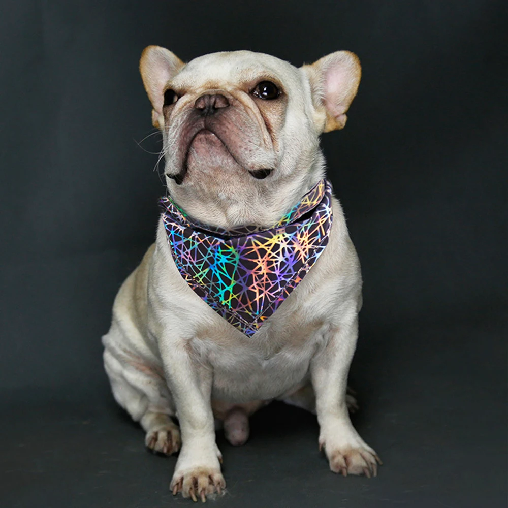 Светоотражающий шейный платок для собак цветной шарф безопасный ночной ремень
