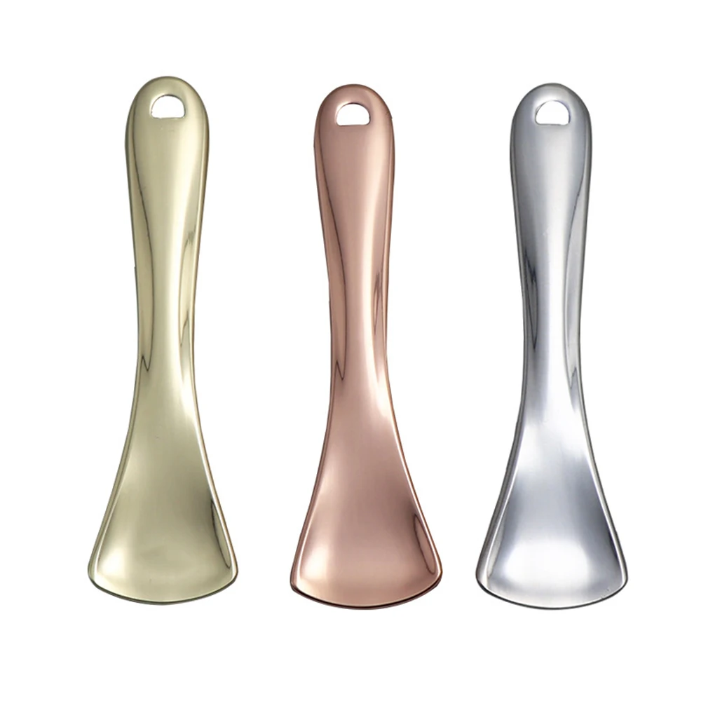 1pcs Metal Zinc Mini Cosmetic Spatula Curved Scoop Gold Silver Makeup Mask Cream Spoon Eye Stick Beauty | Красота и здоровье