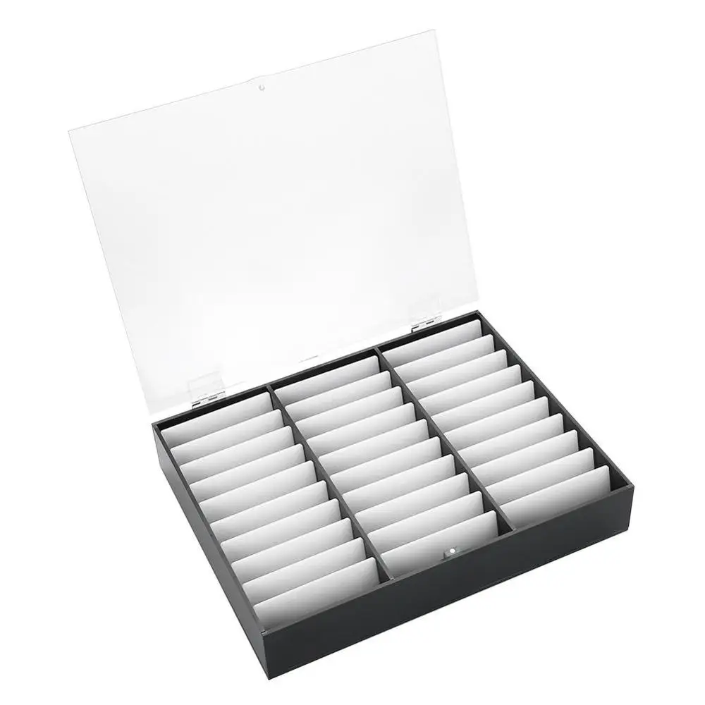 Фальшивый чехол для дисплея для ногтей, инструмент для маникюра, пустые наконечники для ногтей, органайзер, коробка для хранения, украшение для ногтей, стразы, шаблон для дизайна ногтей - Цвет: black