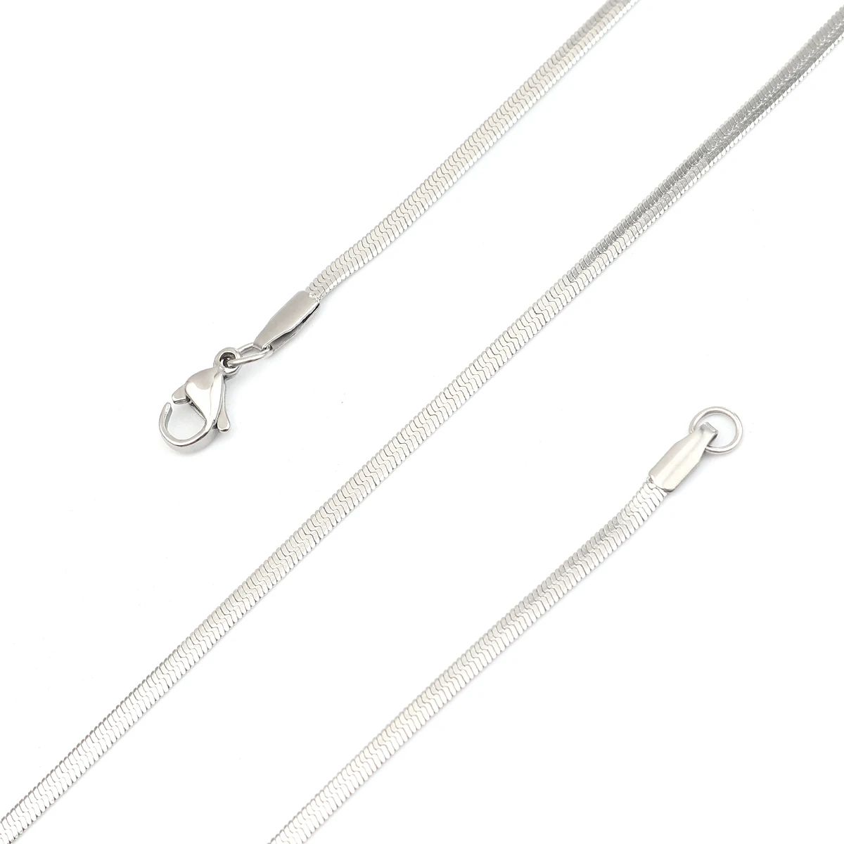 

Stainless Steel Chain Findings Rectangle Silver Color Jewelry Making 45cm(17 6/8") long, 1 Piece