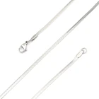 Нержавеющаясталь выводы цепи Прямоугольник Серебряный Цвет ювелирных изделий 45 см (17 68 