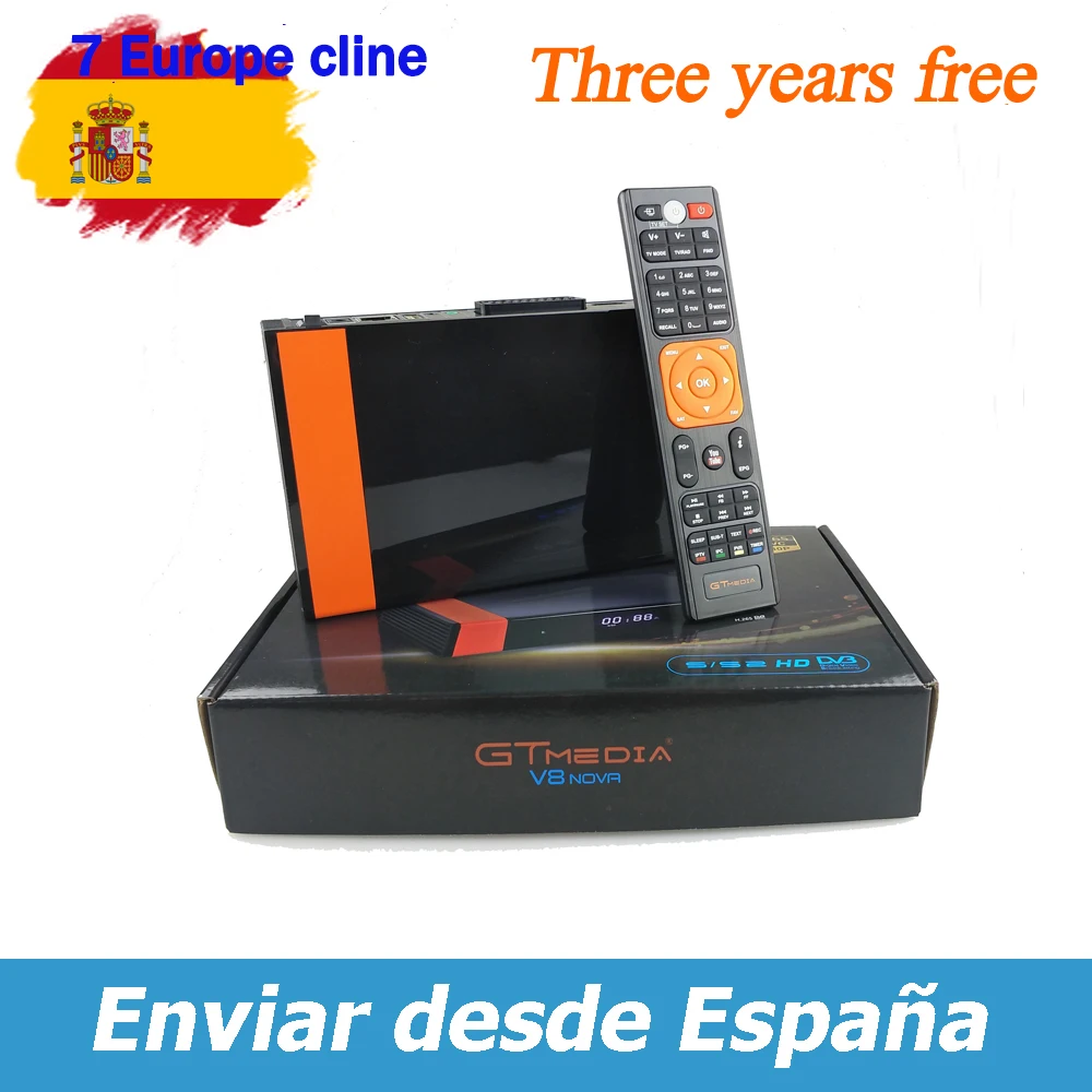 Рецептор Gtmedia V8 Nova встроенный wifi питание от freesat v8 супер DVB-S2 Европе Cline в течение 3 лет ТВ коробка такая же как V9 супер
