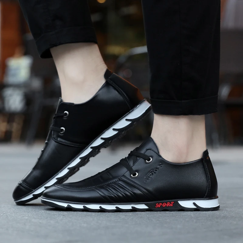 

Shoes 2020 Mens Sports Shoes Leather Boat Shoes Lightweight Loafers For Men Flat Male Sneakers Comfortable Men's Shoes