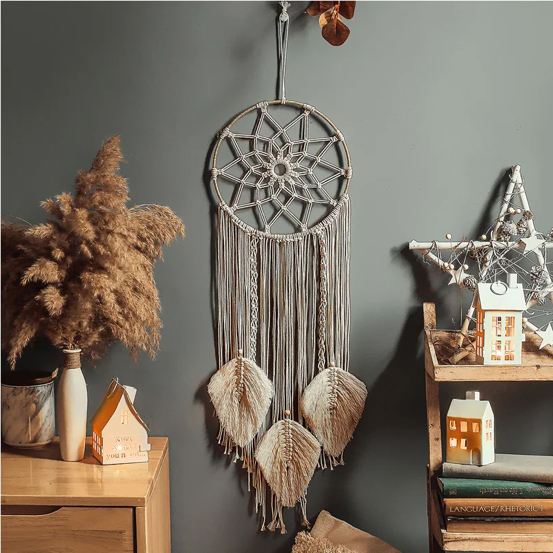 

Nordic Style Weaving Tapestry Mending Dream Net Wall Hanging Home Decoration Wall Decoration Bohemian Style Ornament Pendant