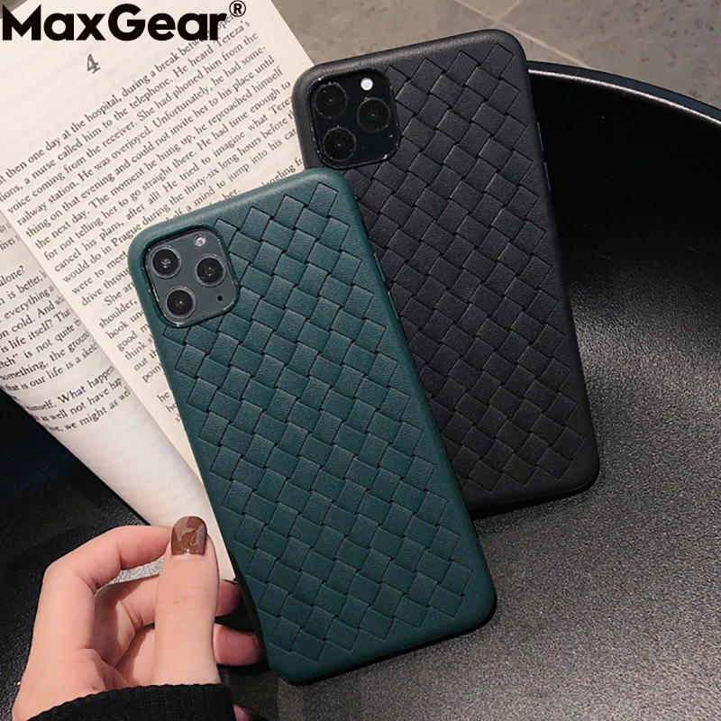 

Breathable Mesh Case For iPhone 11 Pro Max 12 Mini XS 6S 7 8 Plus X XR Leather TPU Weaving BV Grid Cover iPhone11 Silicone Funda