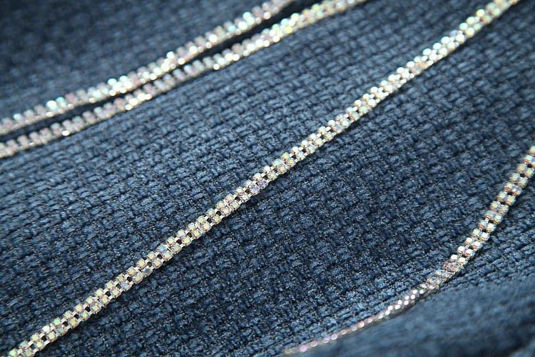 

European and American women's wear 2020 autumn new style Long sleeve collar Nail bead coat Tweed skirt Fashion suits