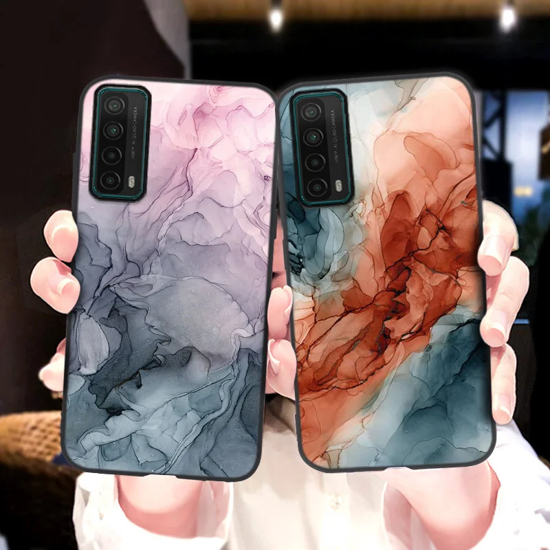 Phone Case For Huawei P Smart 2021 2019 2020 Cases Silicon Marble Funda Huawei Y8p Y7P Y6P Y5P Y9A Y7A Cover Honor 10i 10X Lite 