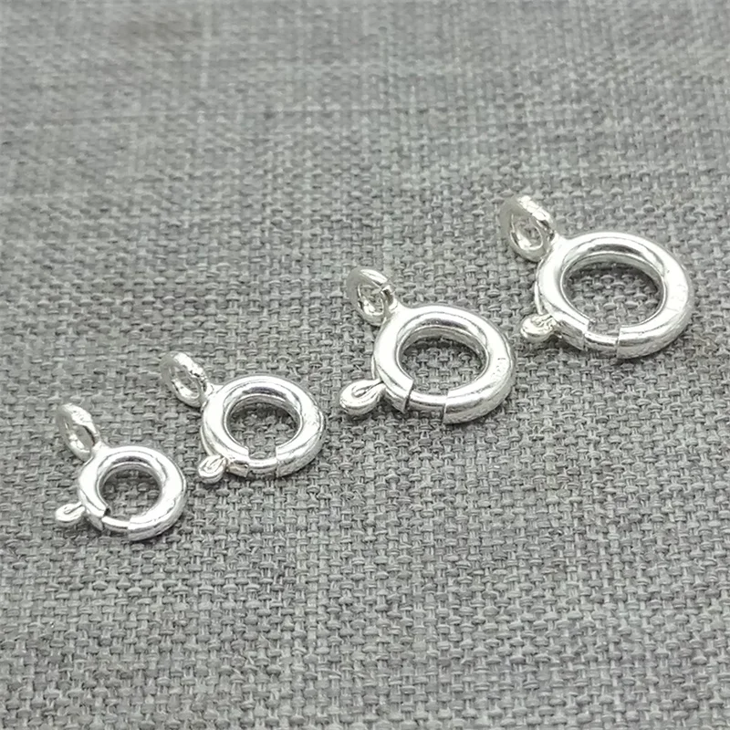 20pcs of 925 Sterling Silver Spring Rings Clasps 5mm 6mm 7mm 8mm for Bracelet Necklace