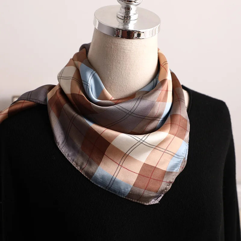 

Women's Erotic Accessories Korean Version of The Plaid Headdress Headband Fashion Imitation Silk Ladies Scarf Sexy EyeMask