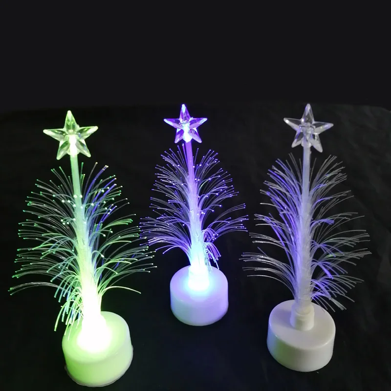 H12cm Mutil изменение цвета оптическая Рождественская елка Светодиодная лампа X'mas