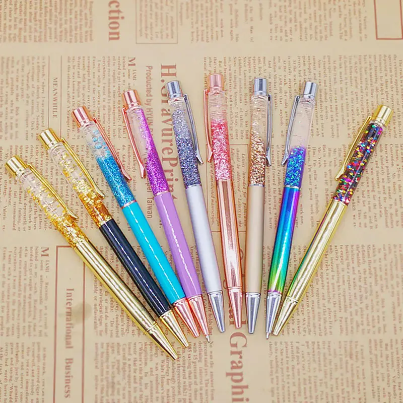 

Crystal Pen Diamond Ballpoint Pens Stationery Pen Oily lovely Multi-color Metal Pen Diamond Ballpoint Pens Novelty Gift Office