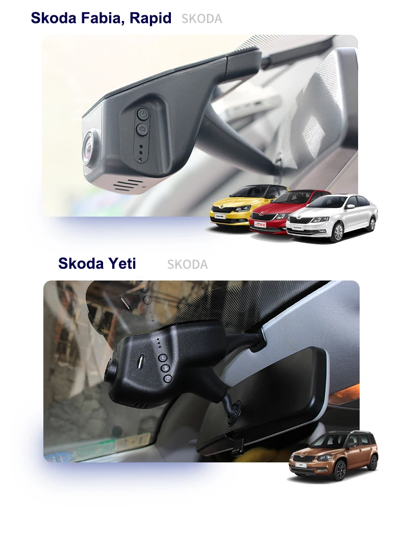 Jabriel 1080P dash cam 24 часа Автомобильный видеорегистратор Камера заднего вида для skoda kodiaq octavia a7 a5 rapid Fabia Superb Karoq yeti