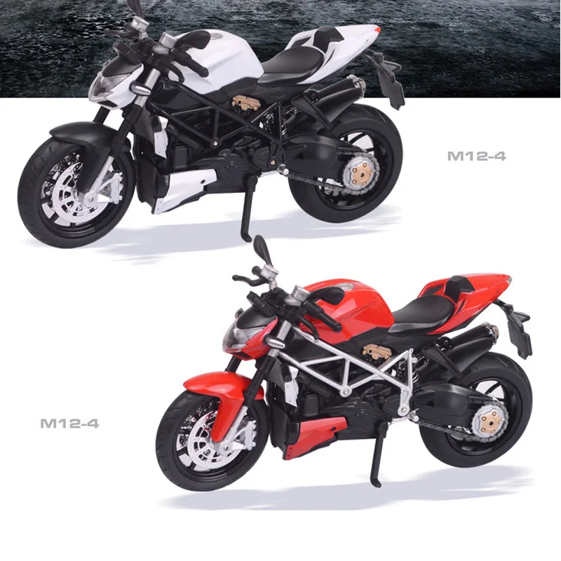 Лидер продаж модель Ducatis Hypermotard в масштабе 1:12 металлическая с подсветильник кой и