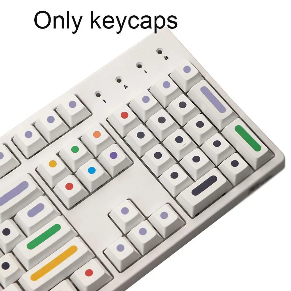 

128 Keys/set Dots Keycaps Profile PBT Key Caps Switch Mechanical Keyboard Dye Sublimation Keys for GK61 for Anne Pro 2