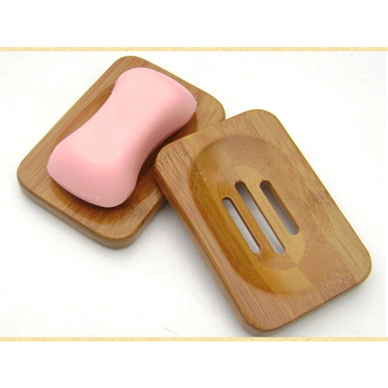 

Natural Wood Shower Soap Tray Dish Storage Holder Plate Bathroom Soap Water Filter Dishes Case 85DA