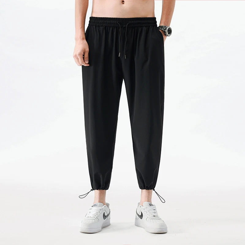 

Мужские спортивные штаны, однотонные, в Корейском стиле, большие размеры, 2021