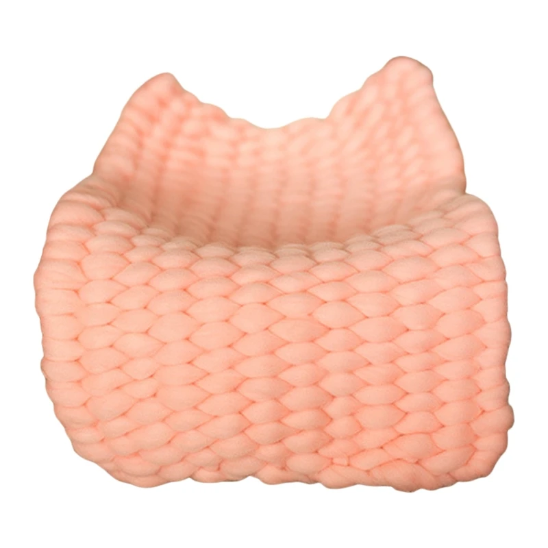 

Knitted Crochet Baby Blanket Infants Photo Shooting Basket Accessories Newborn Photography Props
