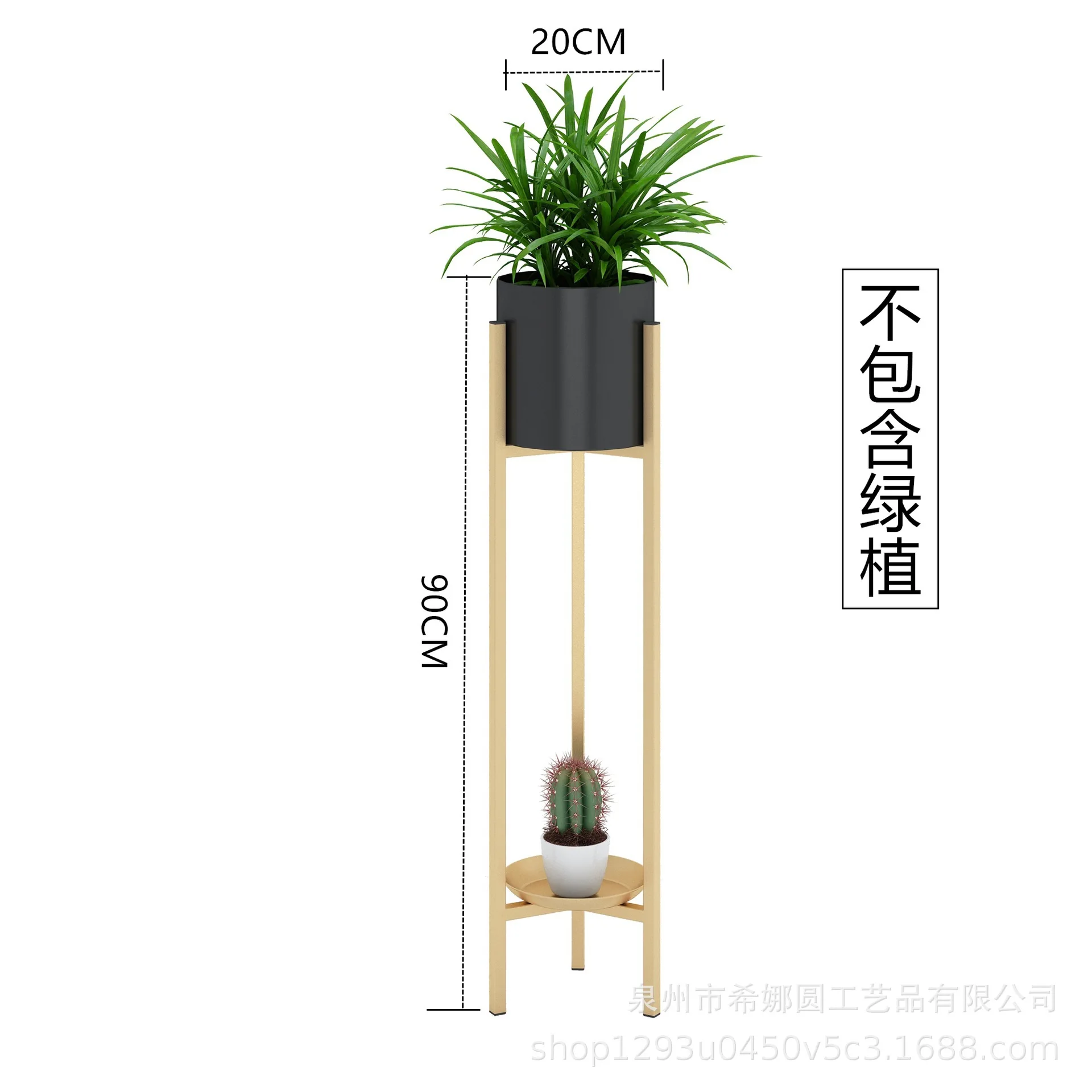 

Nordic Iron Flower Stand Gold Metal Green Rose Living Room Balcony Household Shelf Indoor Plant Stand Decorative Tray