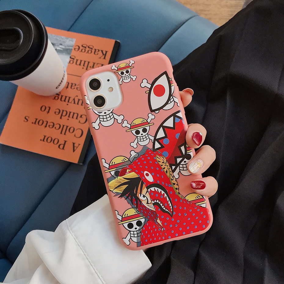Цельный чехол с соломенной шляпой манга для iPhone XR 11 Pro XS Max X 7 8 6 6S Plus Милая