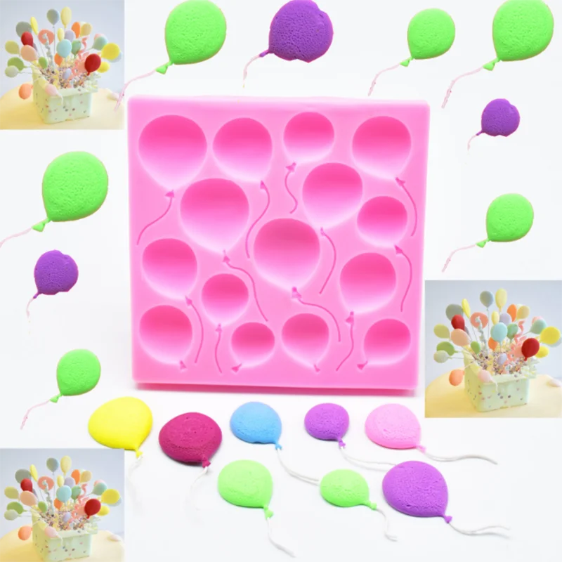 

Silicone Balloons Shape Fondant Cake Sugar Craft Chocolate Decorating Mold Baking Tools Silicone Molds Fondant Molds