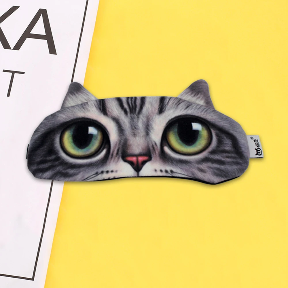 

3D Cute Big-eyed Night Cat Blindfold High-quality Light Proof Eye Mask Sleeping Breathable Lazy Animal Sleep Eye Cover