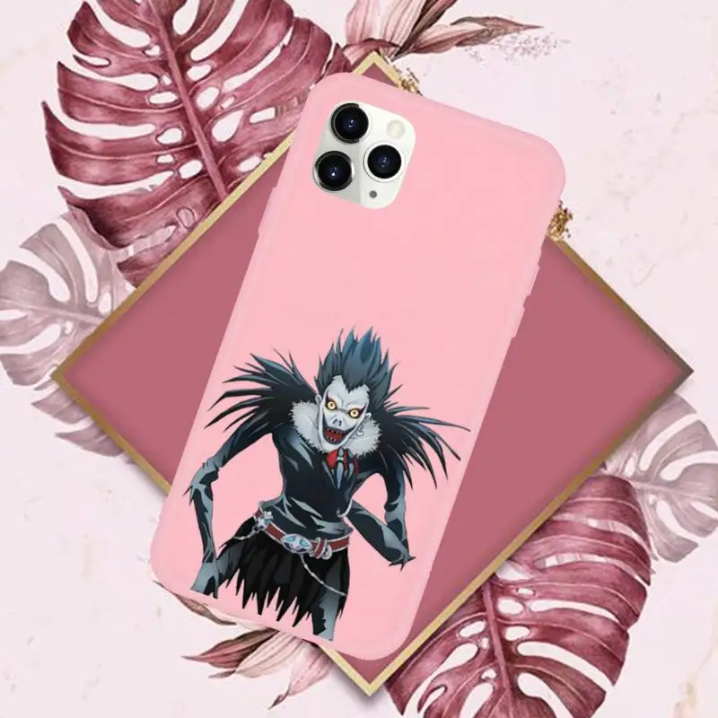 

Death Note Pattern Phone Case Candy Color for iPhone 11 pro XS MAX 8 7 6 6S Plus X 5S SE 2020 XR