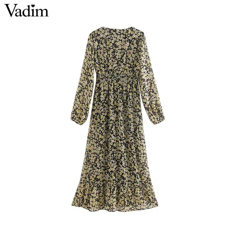 Женское платье миди Vadim Повседневное до середины голени с v образным вырезом