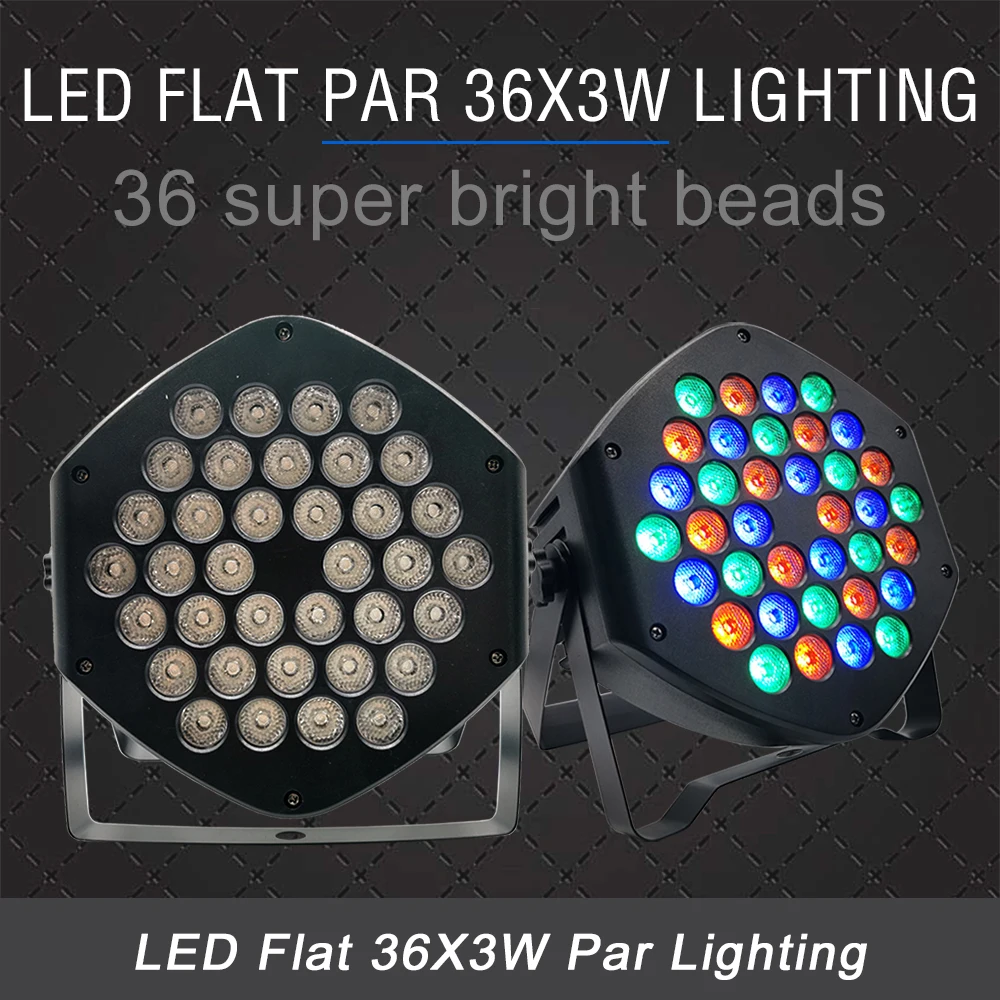 

Светодиодный светильник RGB, 36x3 Вт, с пультом управления для дискотеки, DJ, вечерние, Клубные, танцевальные, напольные, затемняющие, сценически...