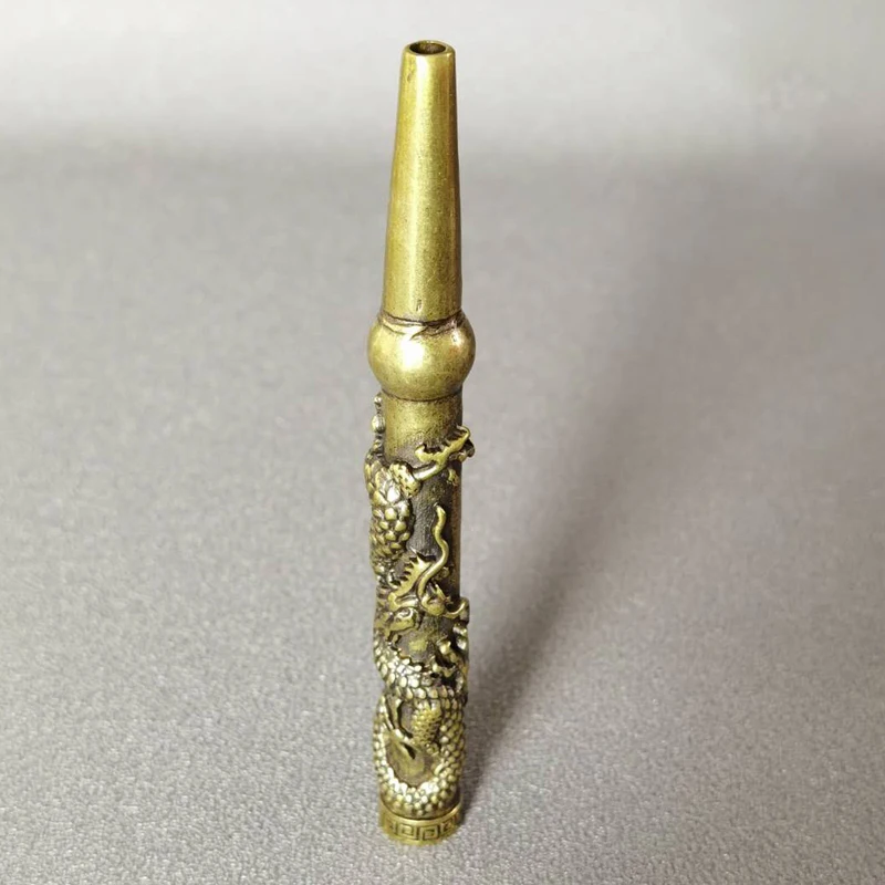 Ретро латунный держатель сигареты с дымчатым драконом фильтр табачная трубка