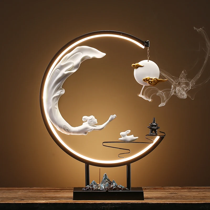 

Ceramic Backflow Incense Burner Stick Holder Waterfall Stand Incense Holder Aromatherapy Bruciatore Incenso Home Decor BI50IB