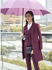 Модные высококачественные женские блейзеры из ткани весна-осень 2019 костюмы униформа дизайнерские Деловые женские офисные брюки длинные пальто