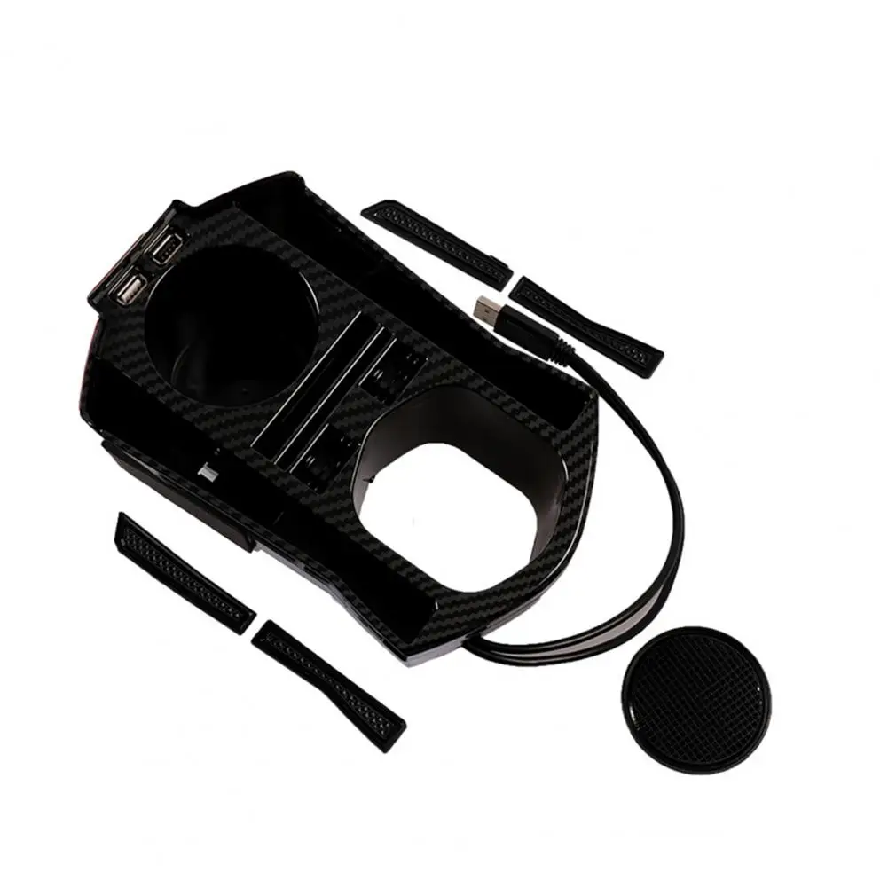 

Armrest Box Cup Holder Double USB Interface Storage Box Multifunctional Central Console Water Cup Holder for Honda Civic