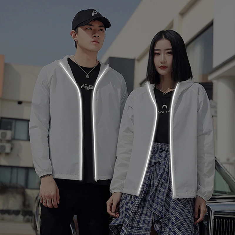 Летняя Светоотражающая Солнцезащитная уличная одежда для мужчин и женщин куртка