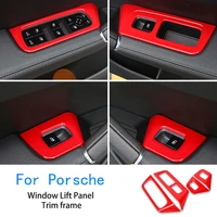 car window lift panel abs plastic decorative protection stickers for porsche macan cayenne interior modification accessories