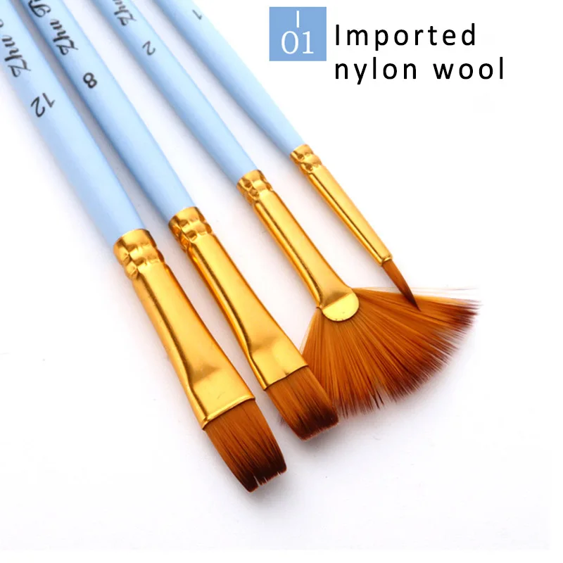 Кисть нейлоновая для рисования кисти живописи маслом 4 шт./компл. товары
