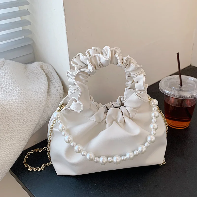 

Beibao, жемчужная цепочка, складная сумка, ручная облачная сумка, nvxia 2021 новая сумка через плечо для переноски, ручная сумка для пельменей